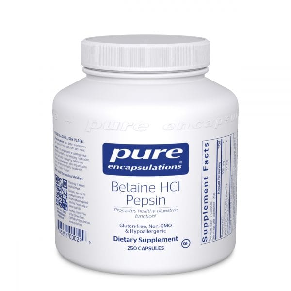 Betaine HCl Pepsin 250ct by Pure Encapsulations