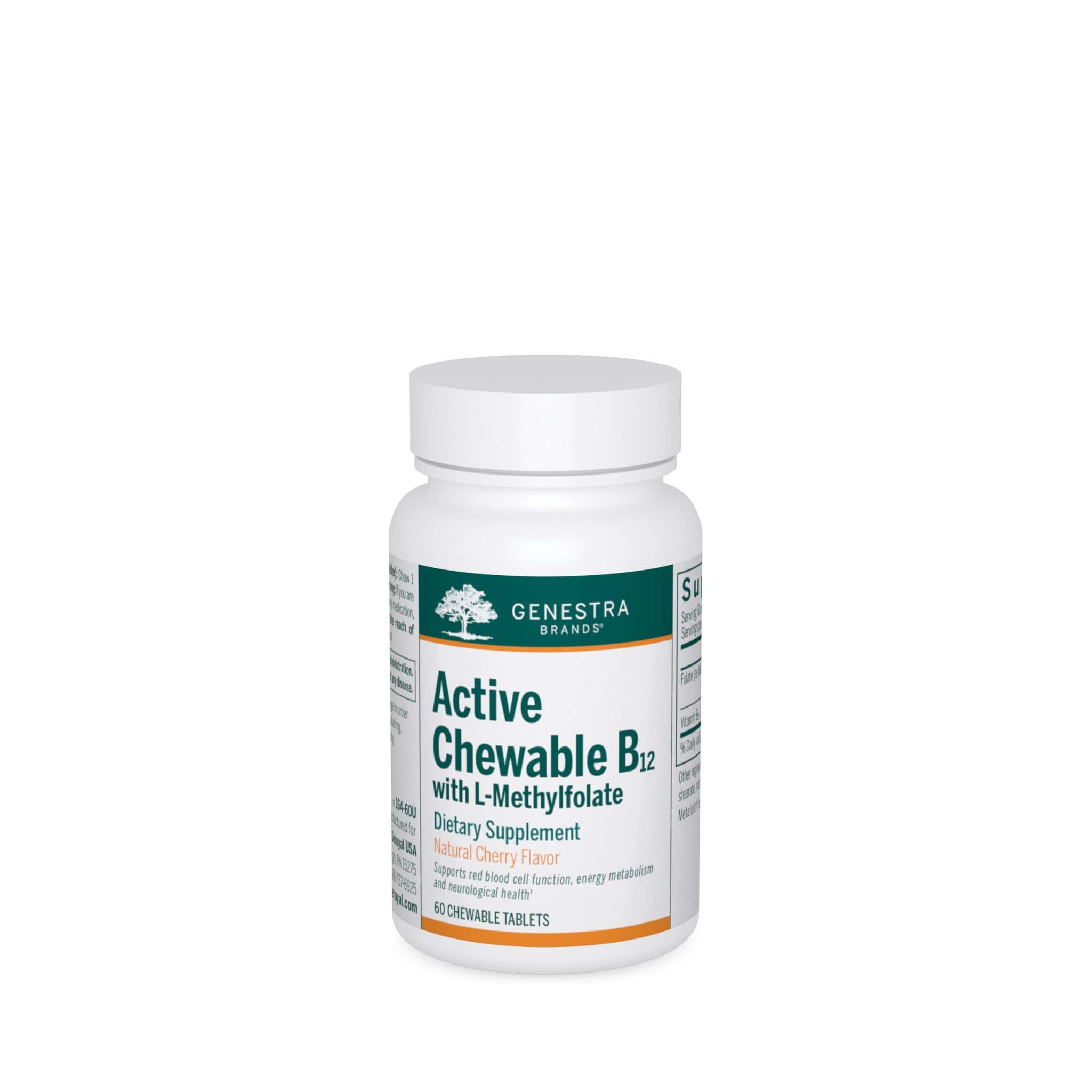 Active Chewable B12 with L-Methylfolate 60ct | Genestra Brands ...