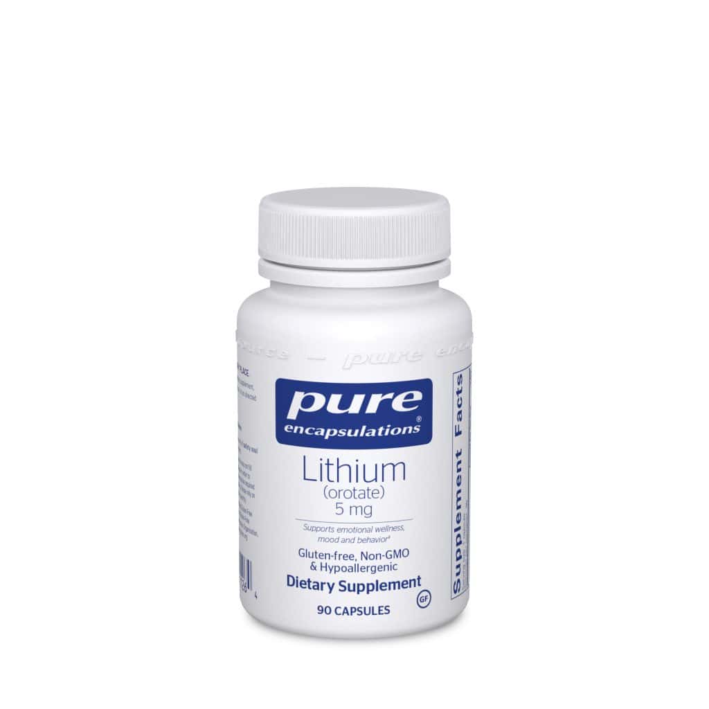 Lithium orotate 5 mg | Pure Encapsulations | Powerful Cognitive Support!