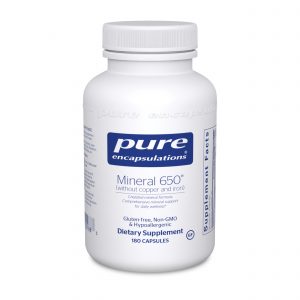 Mineral 650 w:o Cu & Fe 180ct by Pure Encapsulations