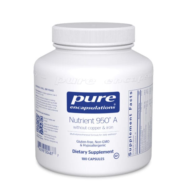 Nutrient 950 A without copper and iron 180ct by Pure Encapsulations