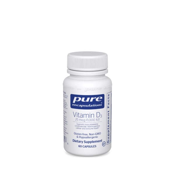Vitamin D3 25 mcg (1000 IU) 60ct by Pure Encapsulations