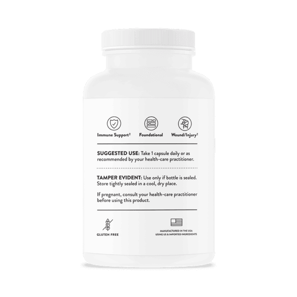 Ascorbic Acid 60ct by Thorne Side