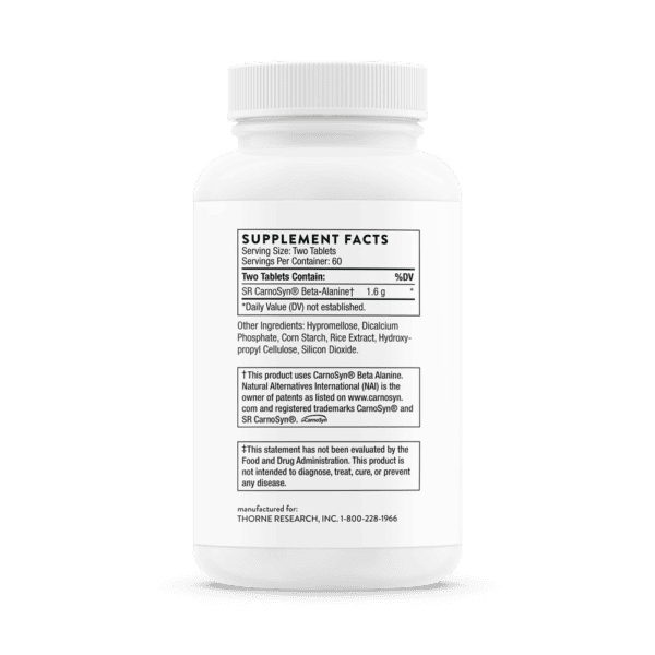 Beta Alanine-SR 120ct by Thorne Back