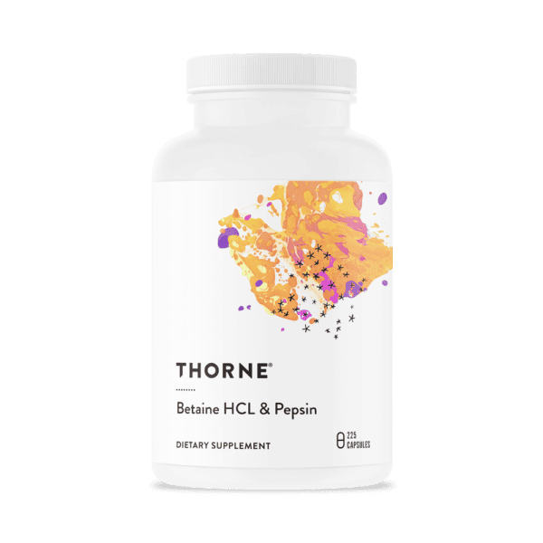 Betaine HCL & Pepsin 225ct by Thorne Front