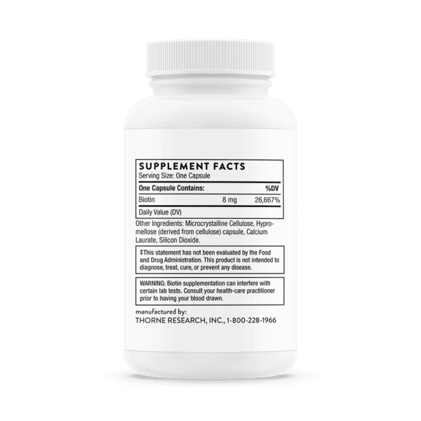 Biotin 8 mg by Thorne Back