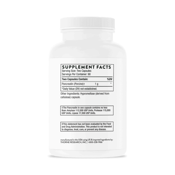 Pancreatic Enzymes 180ct by Thorne Back