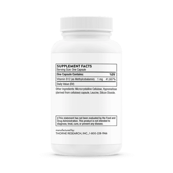 Vitamin B12 60ct by Thorne Back