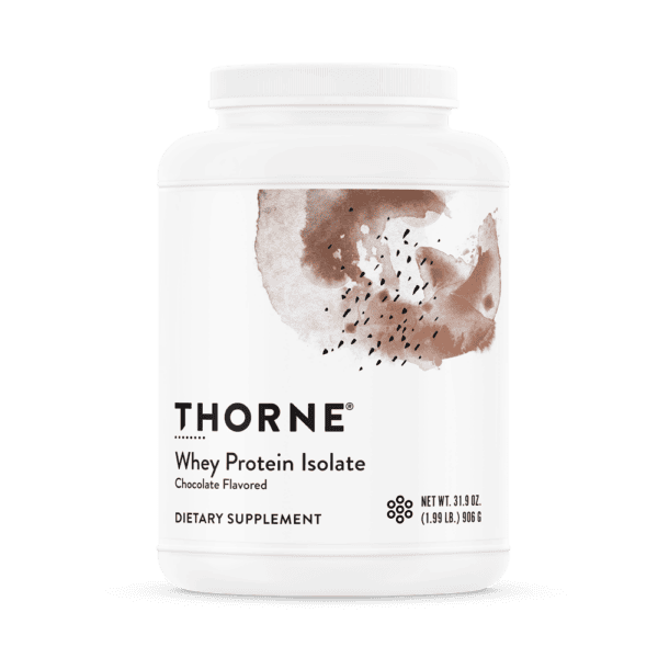 Whey Protein Isolate Chocolate 906 g by Thorne Front