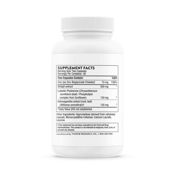 Advanced Testosterone Support 60ct by Thorne Back