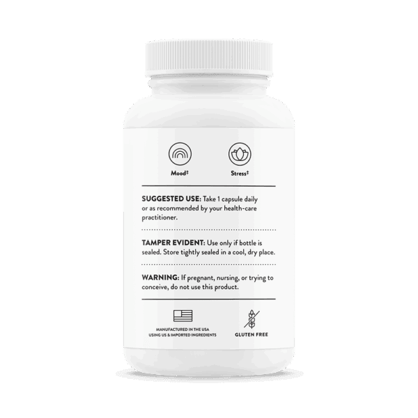 Ashwagandha 30ct by Thorne Side