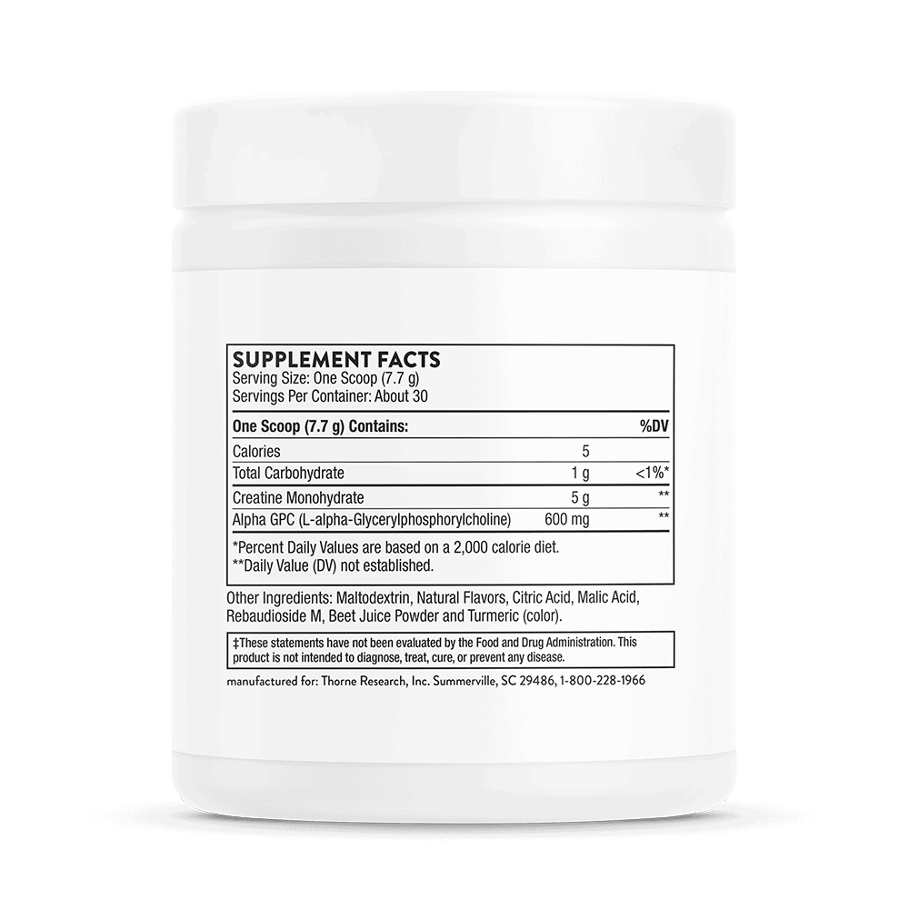 Creatine + Alpha GPC 231 g by Thorne Back