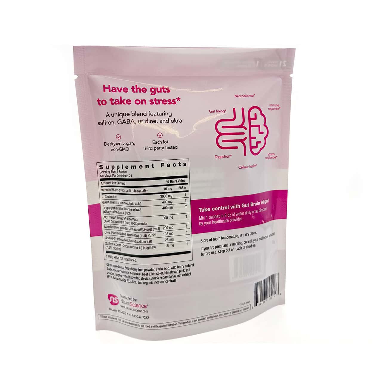 Gut Brain Align 21ct by NeuroScience Inc Back