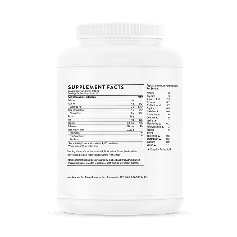 Plant Protein Chocolate by Thorne Back