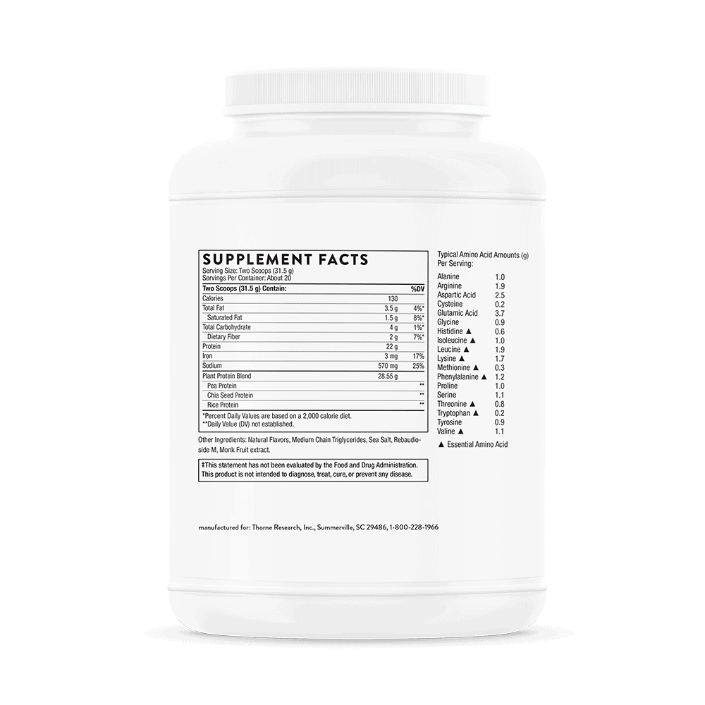 Plant Protein Vanilla by Thorne Back