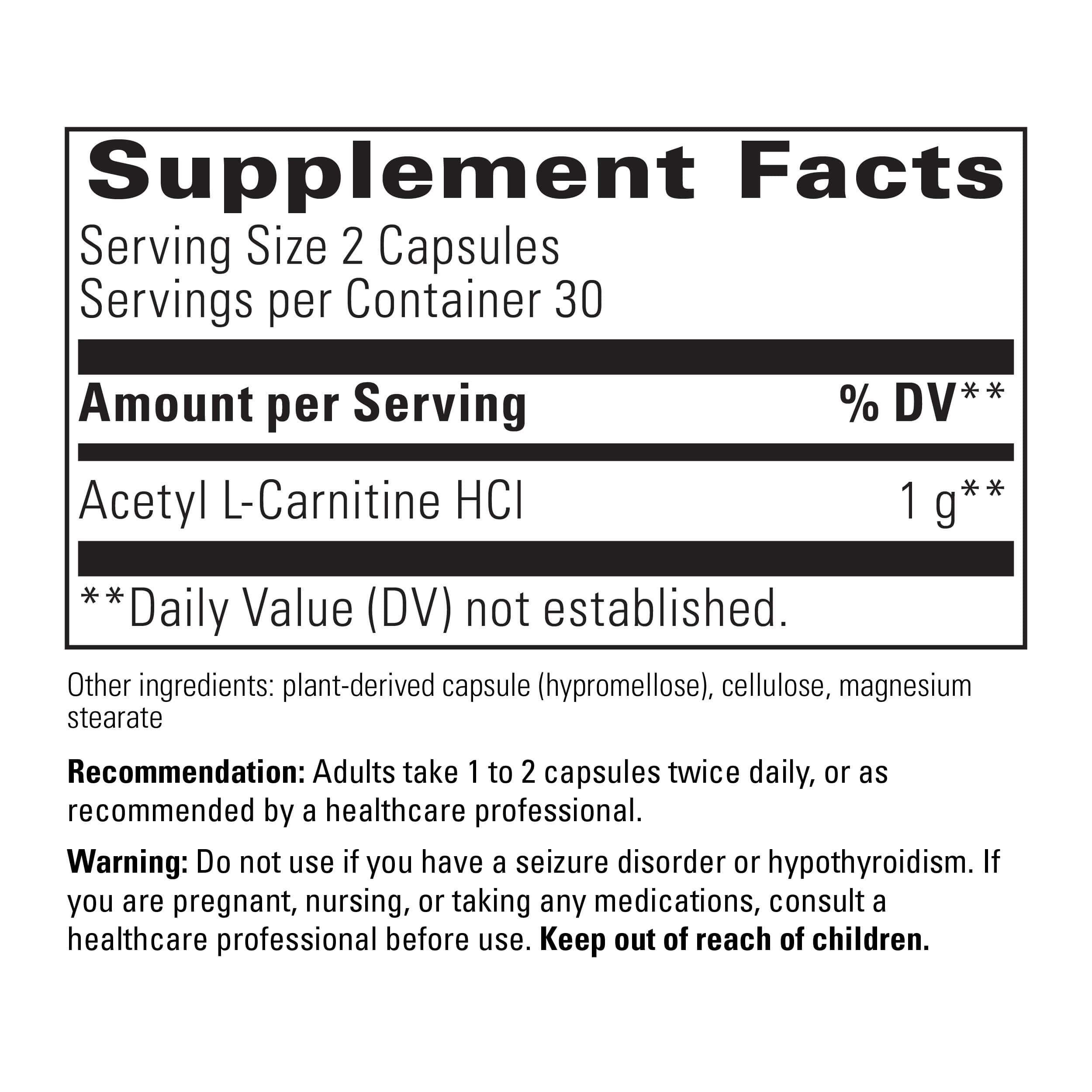 Acetyl L-Carnitine 60ct Integrative Therapeutics SF
