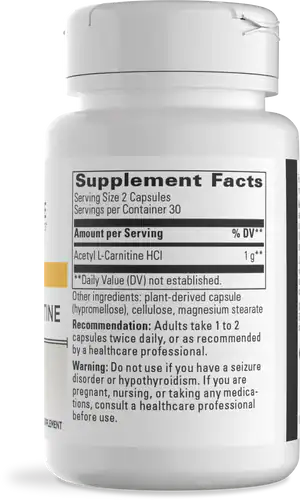 Acetyl L-Carnitine 60ct by Integrative Therapeutics Back