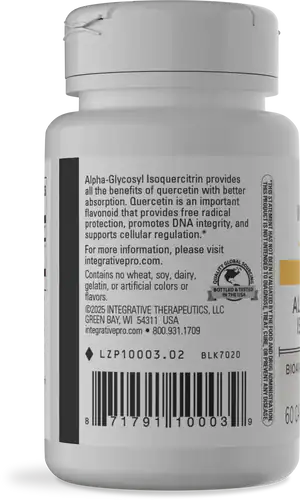 Alpha-Glycosyl Isoquercitrin 60ct by Integrative Therapeutics Side