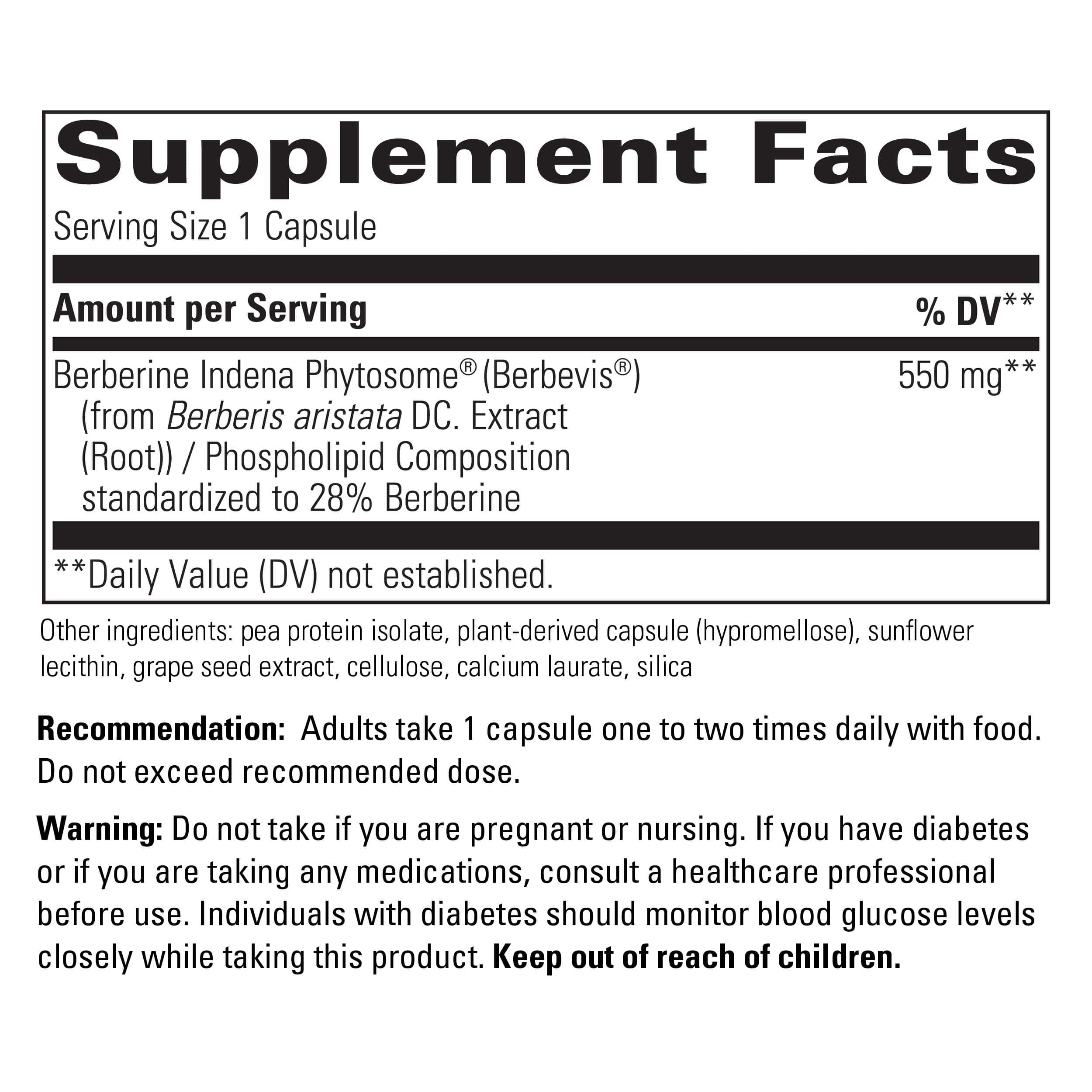 Berberine Phytomax 60ct Integrative Therapeutics SF