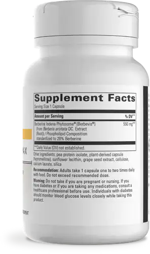Berberine Phytomax 60ct by Integrative Therapeutics Back