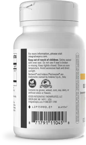 Berberine Phytomax 60ct by Integrative Therapeutics Side