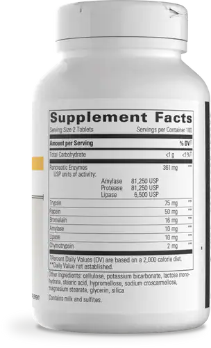 Bio-Zyme® 200ct by Integrative Therapeutics Back