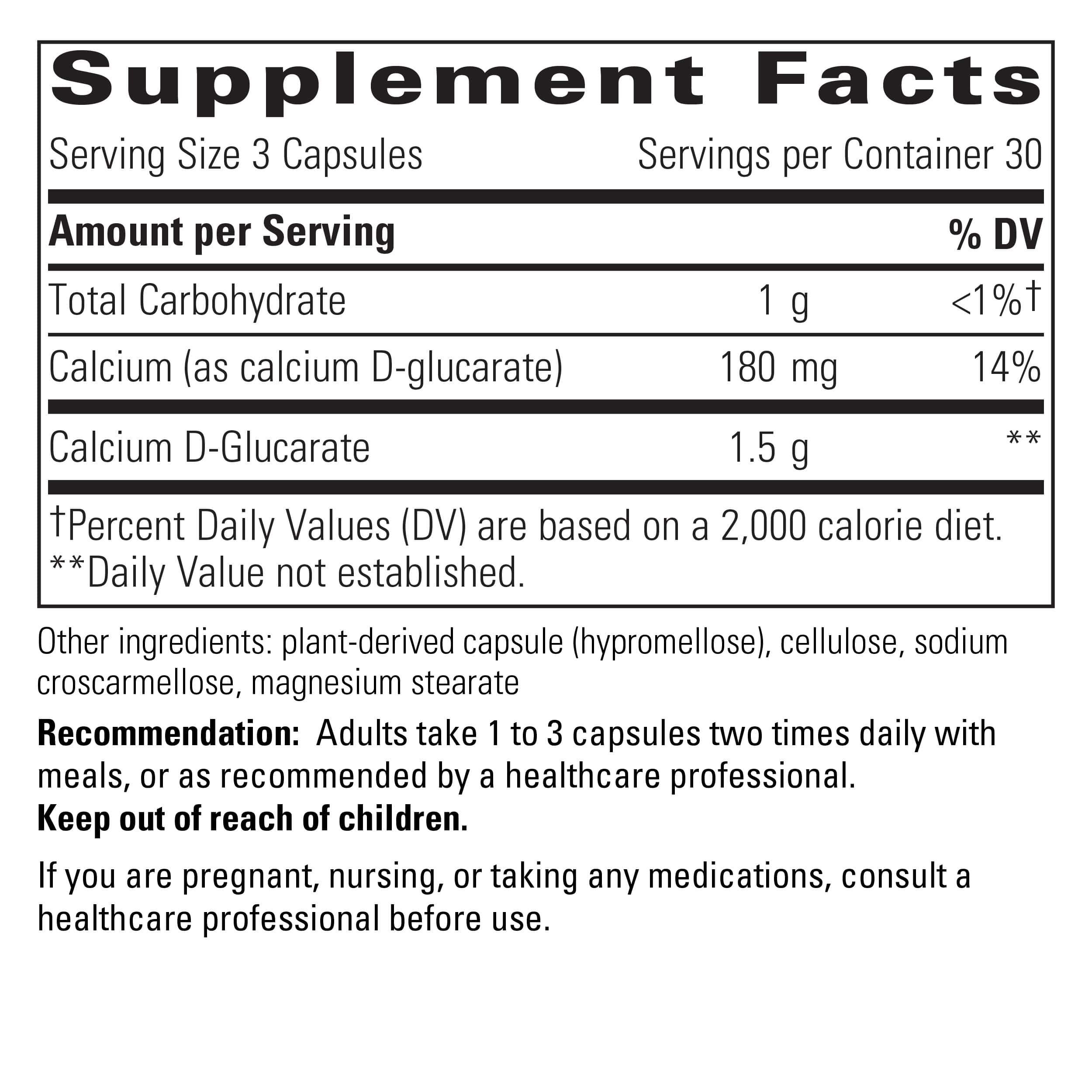 Calcium D-Glucarate 90ct Integrative Therapeutics SF
