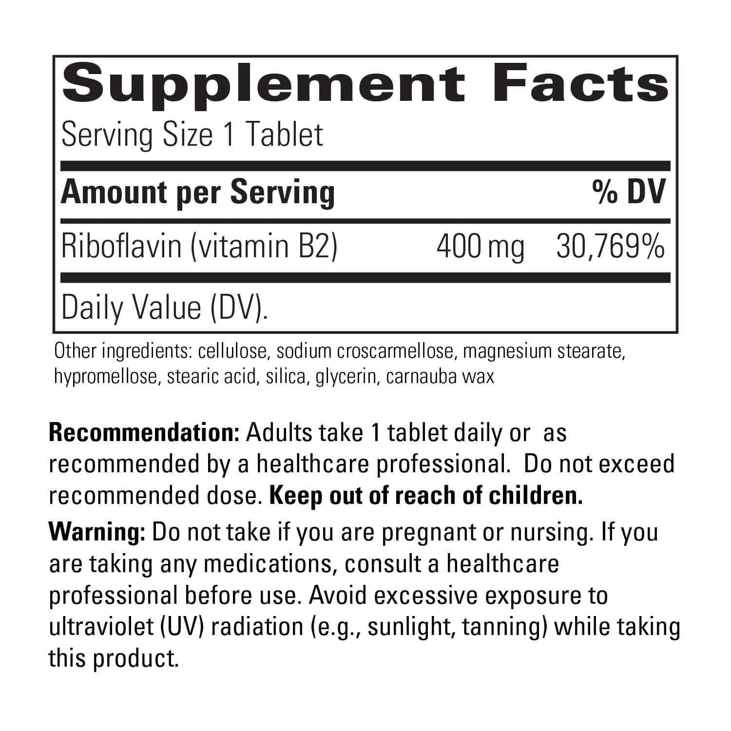 Riboflavin 30ct Integrative Therapeutics SF