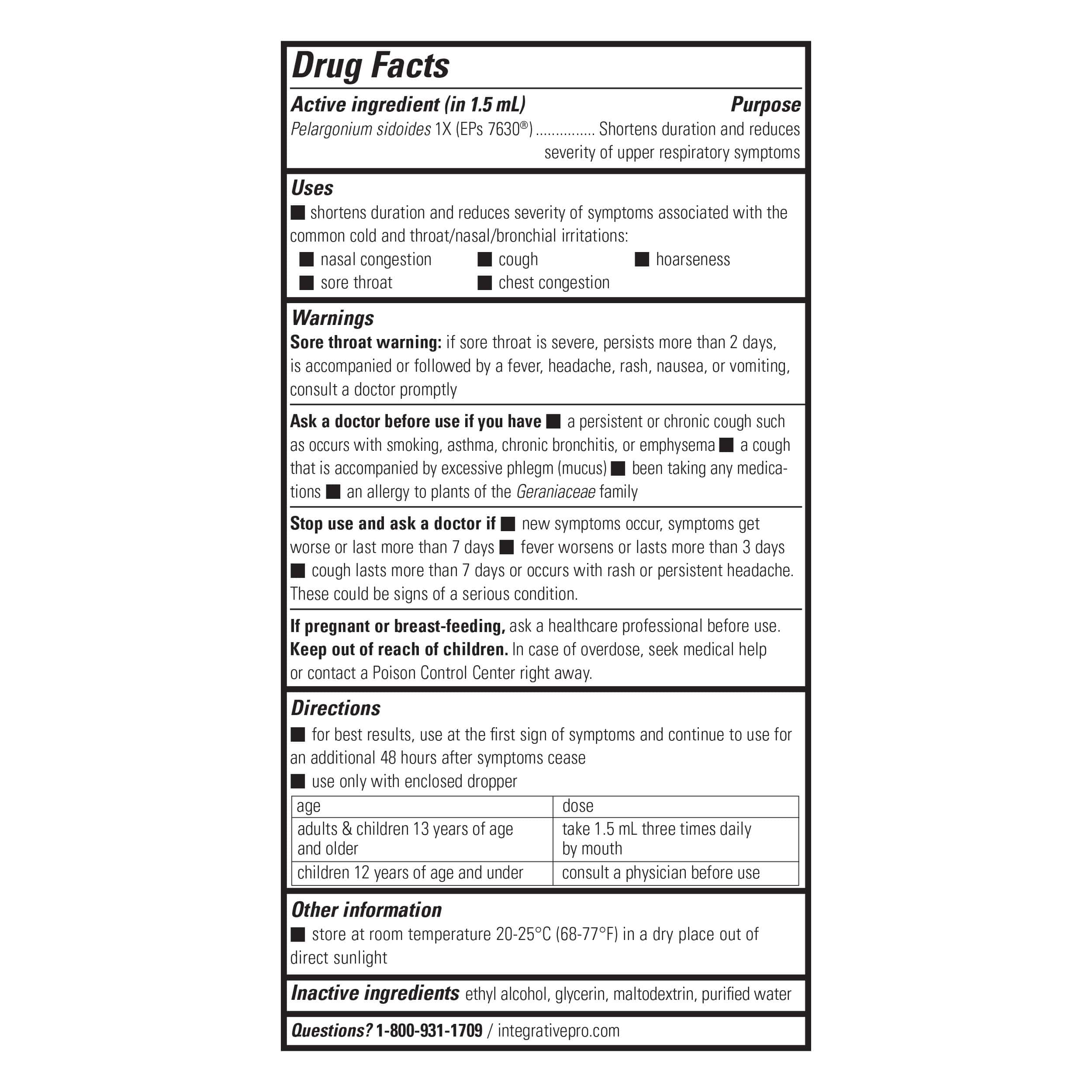 V Clear EPs 7630® Drops 30 ml Integrative Therapeutics SF