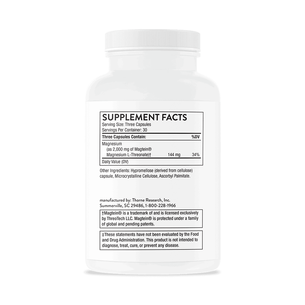 Cognitive Vitality 90ct Thorne Back