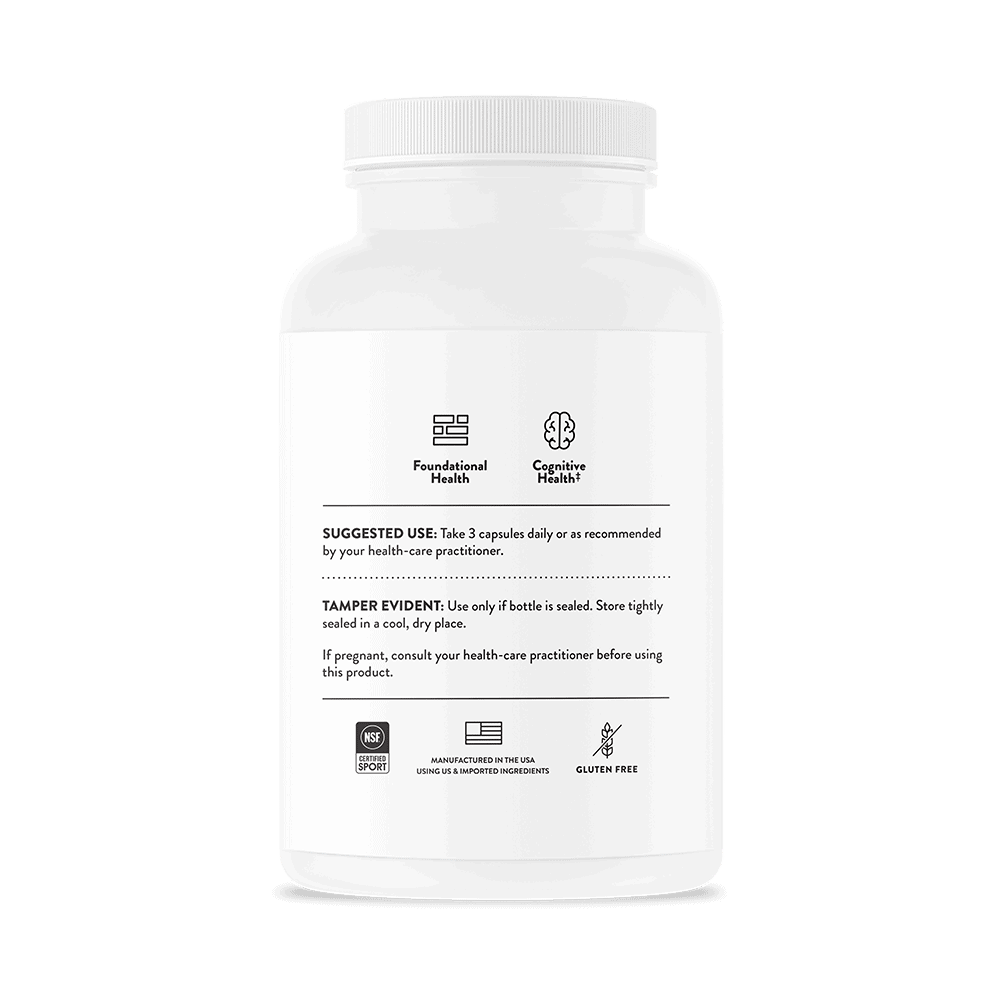 Cognitive Vitality 90ct Thorne Side